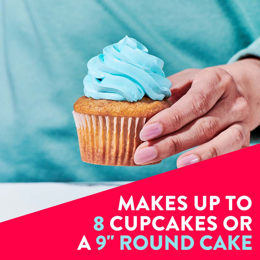 Makes up to 8 cupcakes or a 9 inch round cake