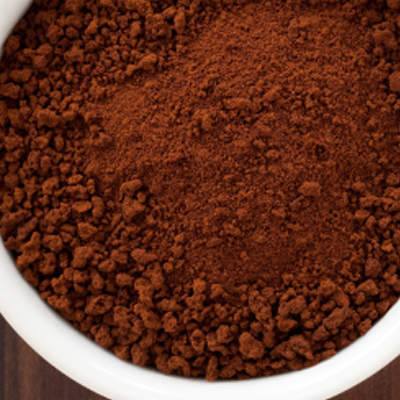 Espresso powder in a white cup